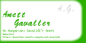 anett gavaller business card